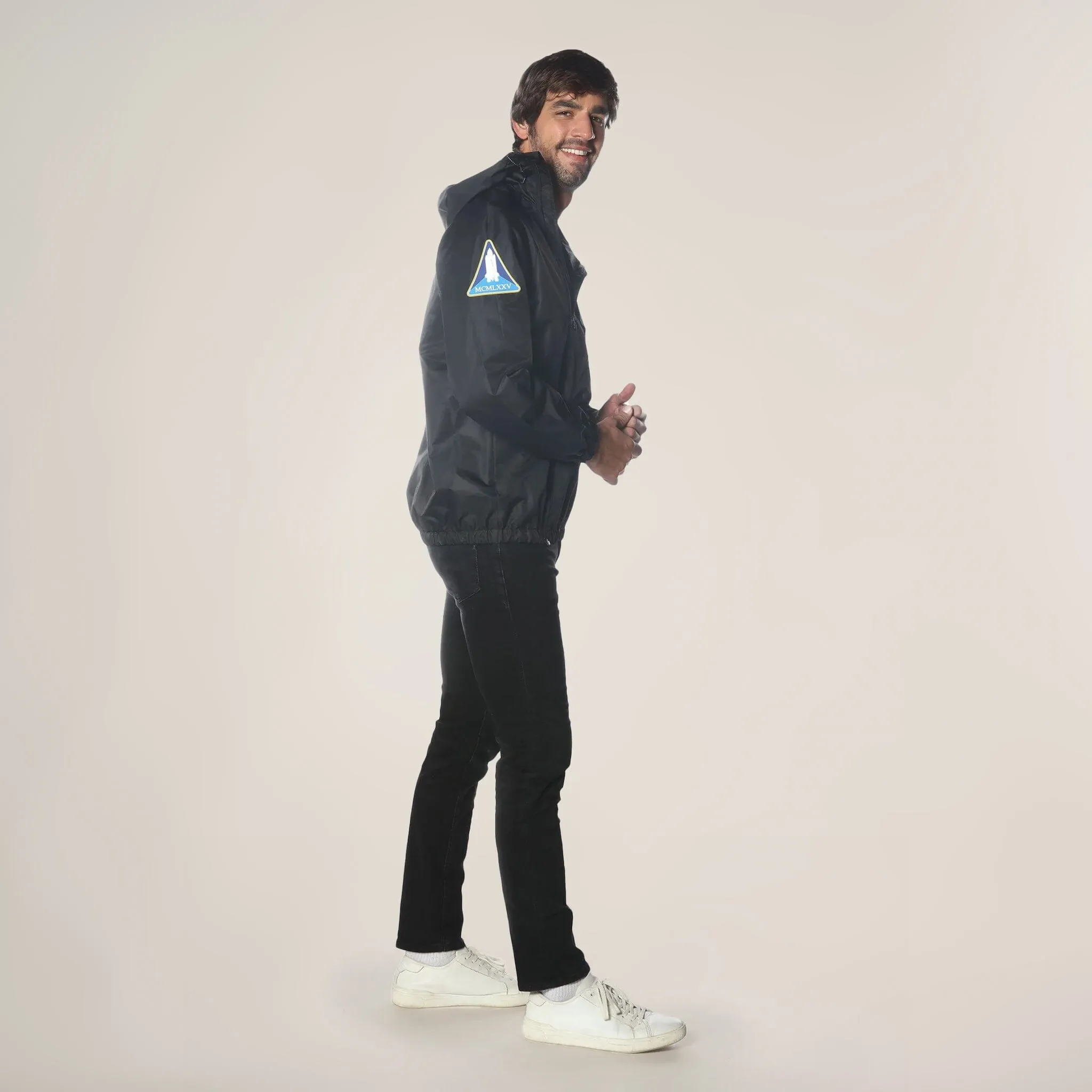 Men's Asymmetrical Windbreaker Jacket