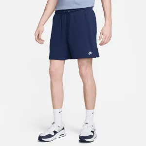 Men's Club French Terry Flow Shorts In Midnight Navy/white