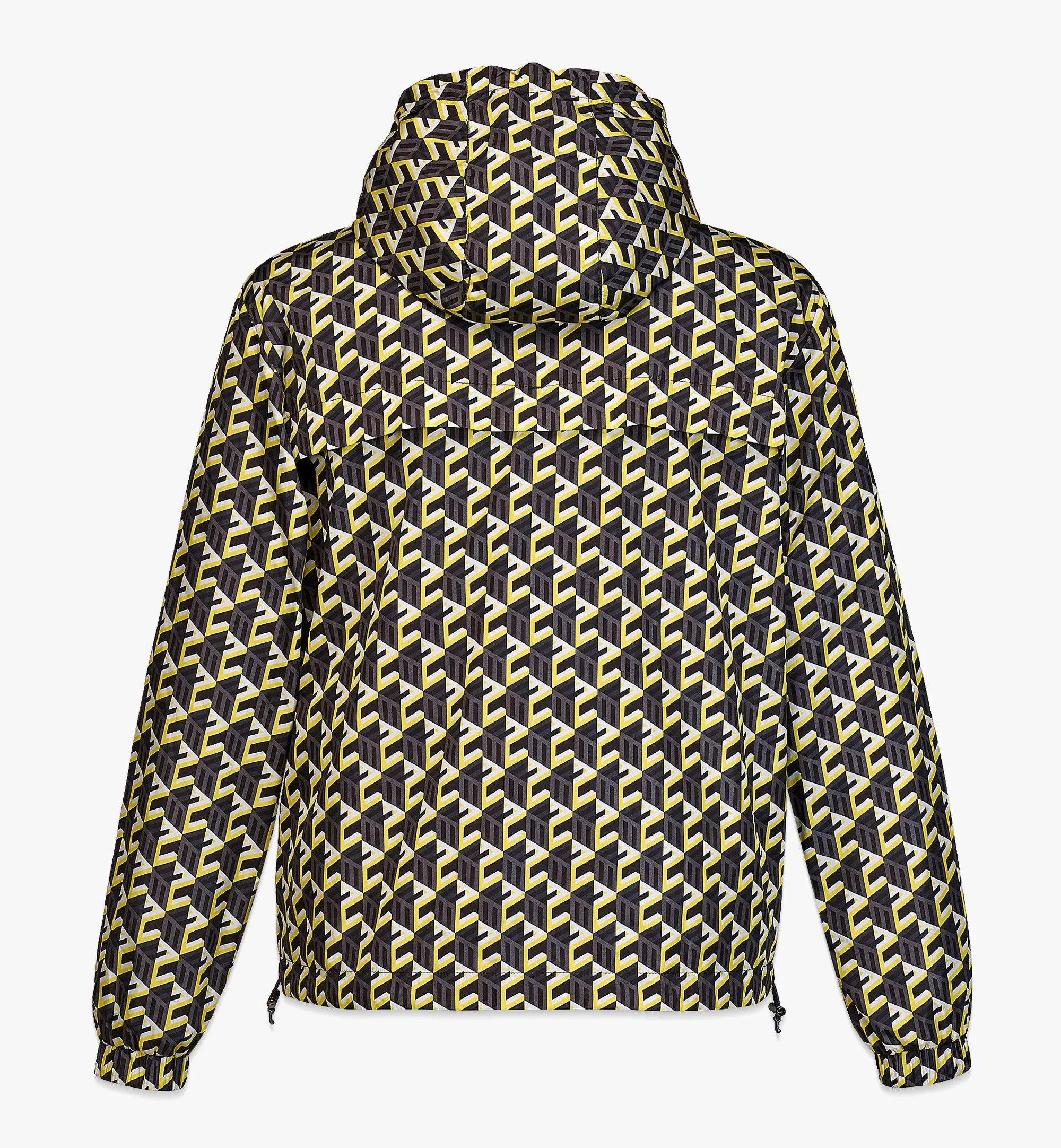 Men’s Cubic Monogram Print Windbreaker in ECONYL