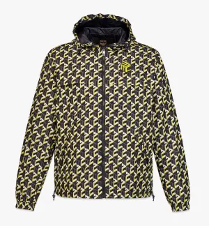 Men’s Cubic Monogram Print Windbreaker in ECONYL