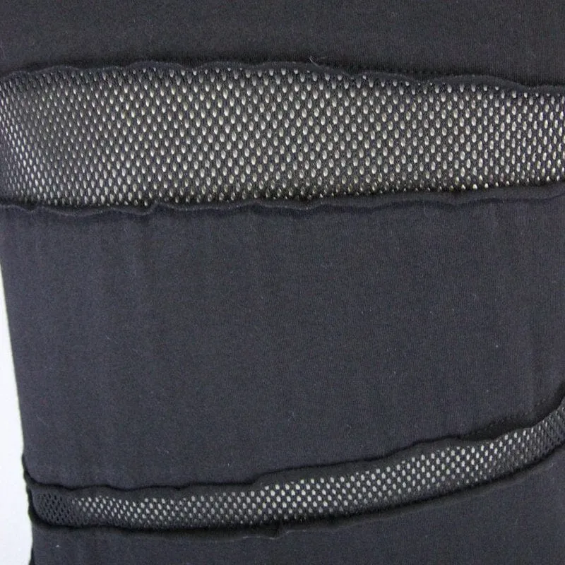 Men's Short Sleeve Mesh Band Punk T-Shirt