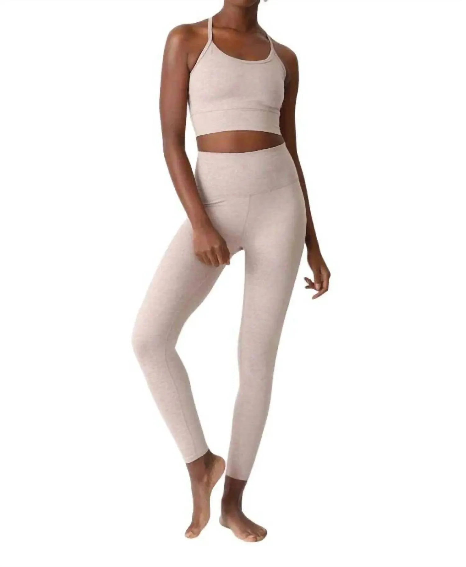 Mia Sports Bra In Heathered Oatmeal