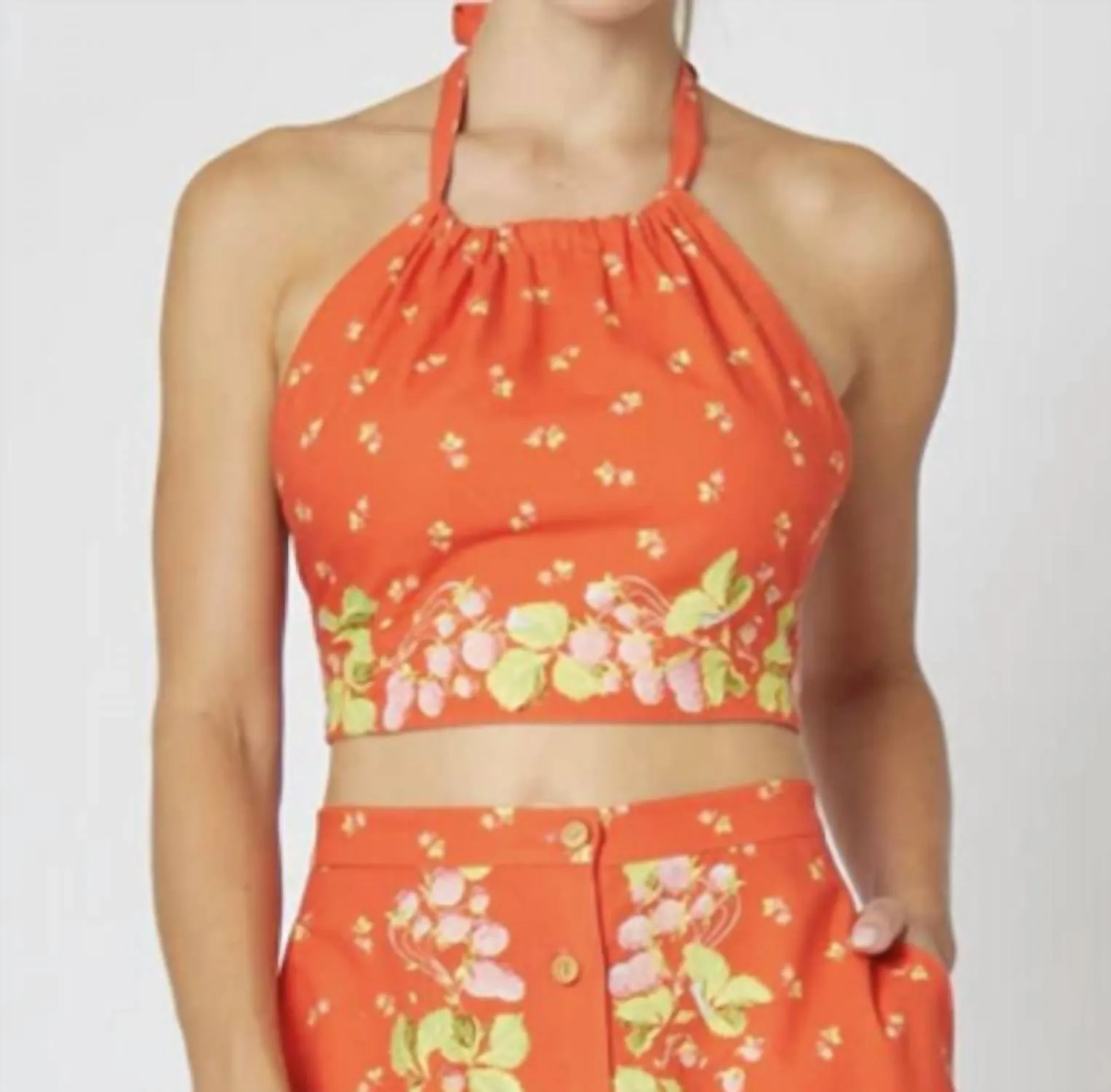 Miranda Top In Orange Red