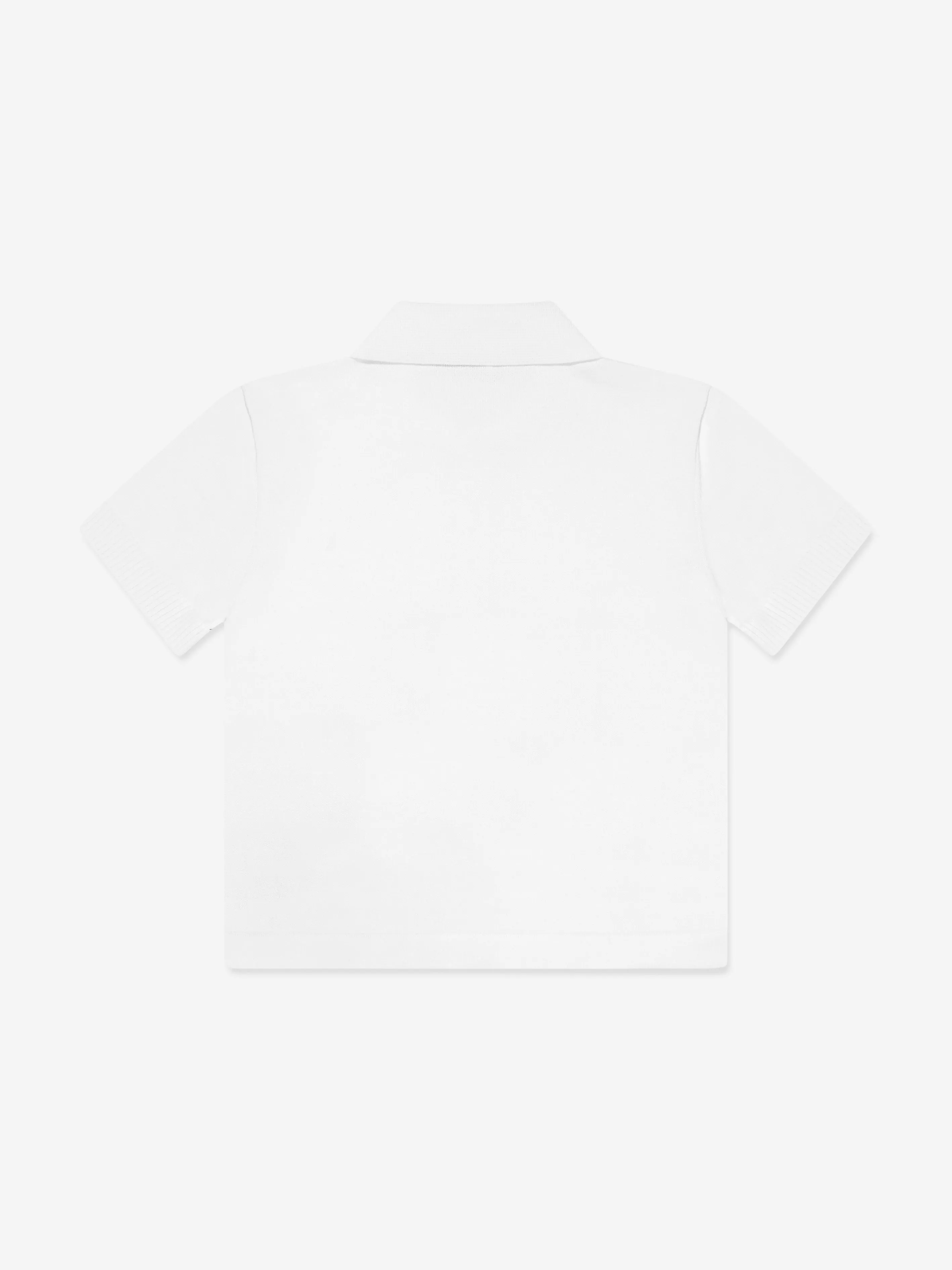 Missoni Boys Zigzag Knit Polo Shirt in White