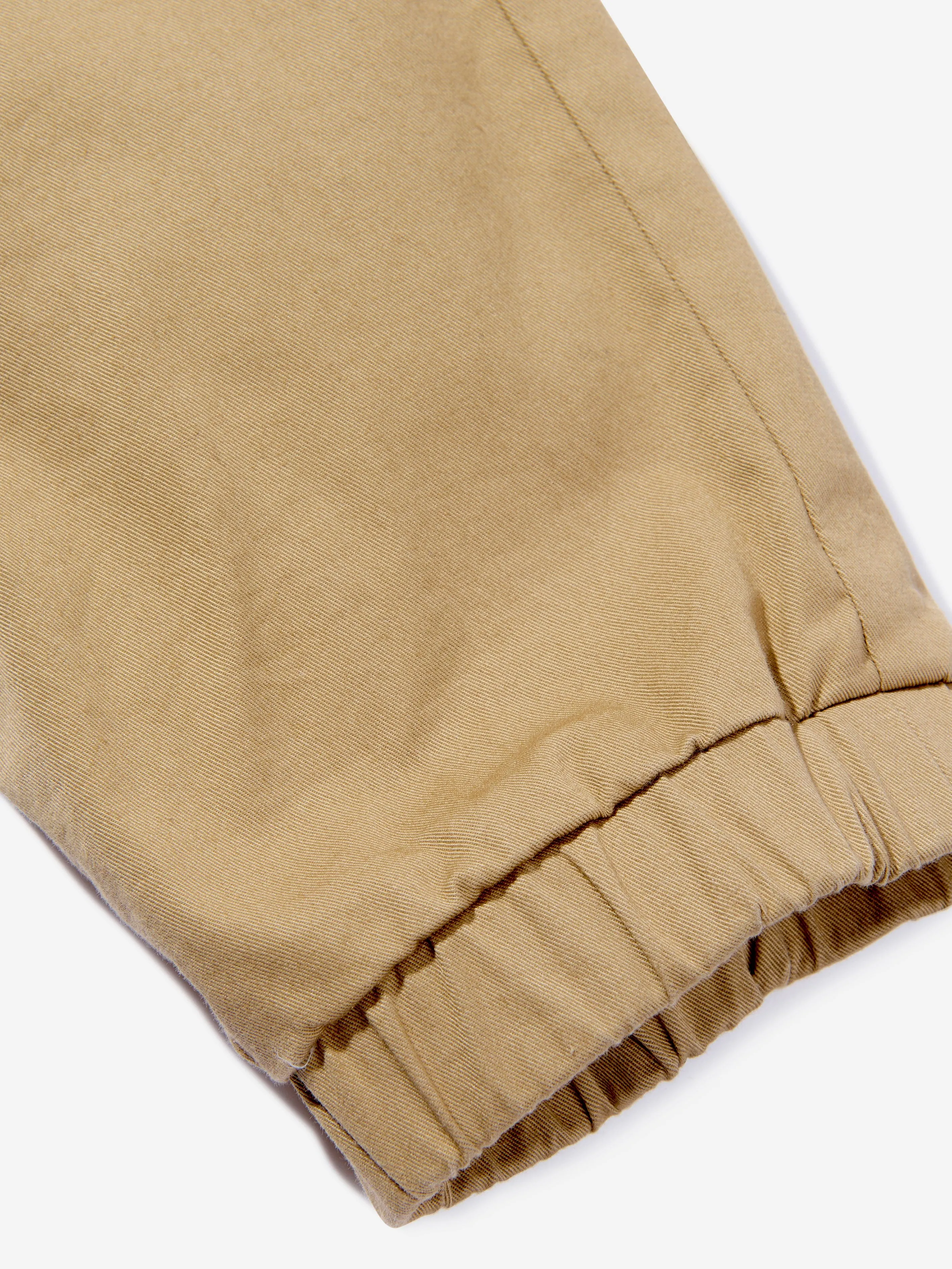 Moncler Enfant Boys Cotton Trousers in Beige