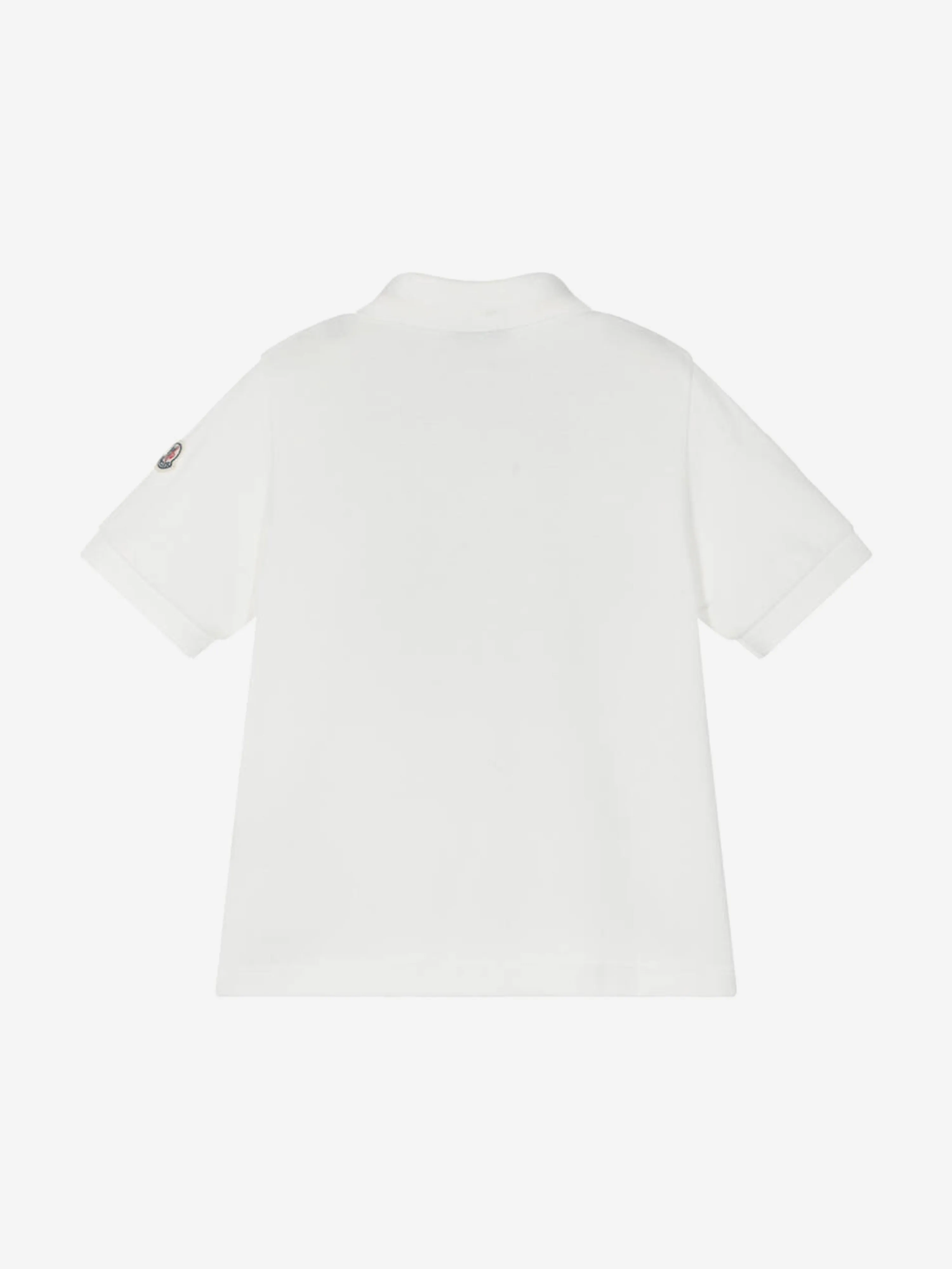 Moncler Enfant Boys Logo Polo Shirt in White