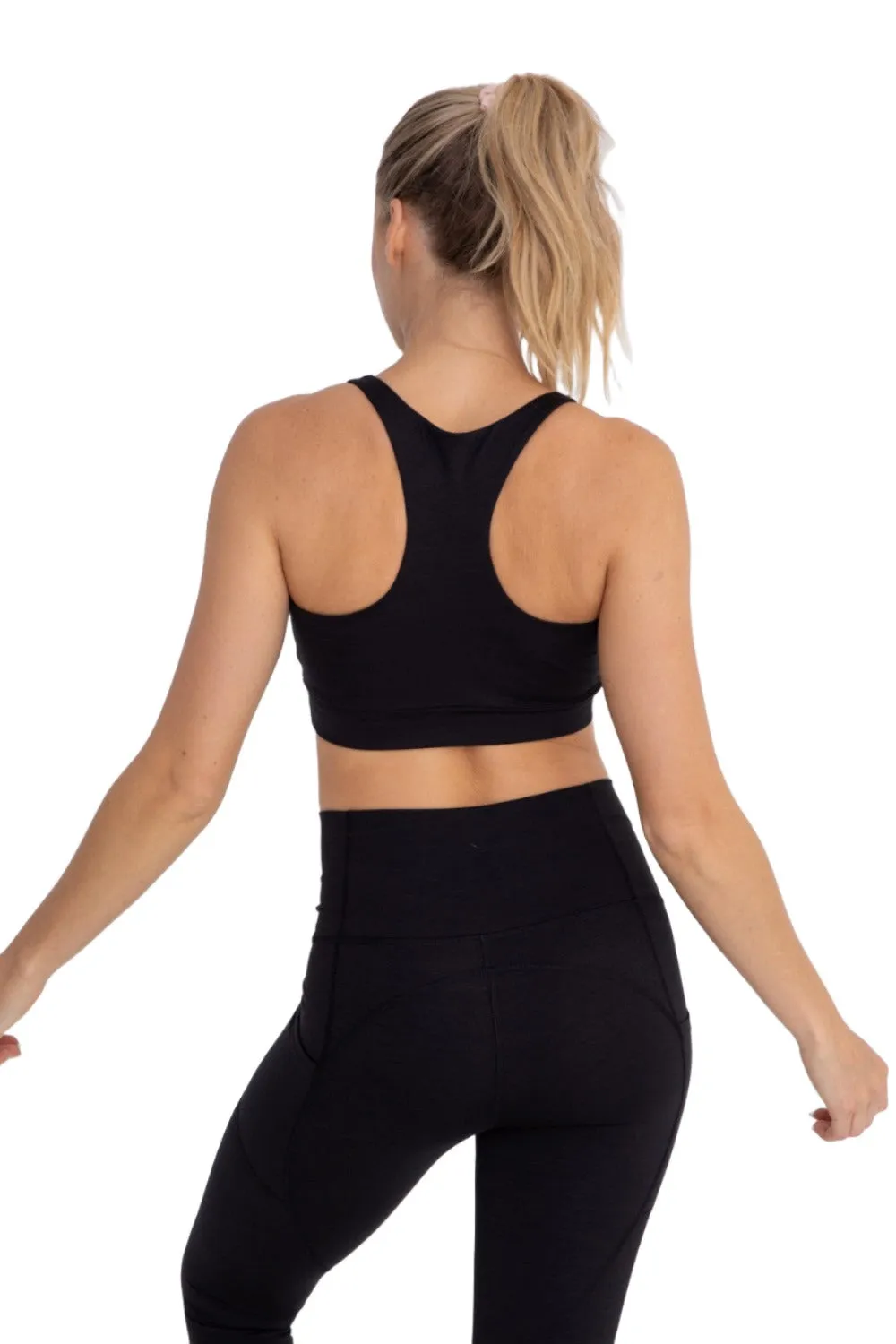 Mono B Brushed Racer Sports Bra AT-A0818