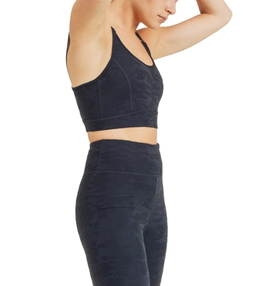 Mono B Camo Jacquard TACTEL? Sports Bra AT8034