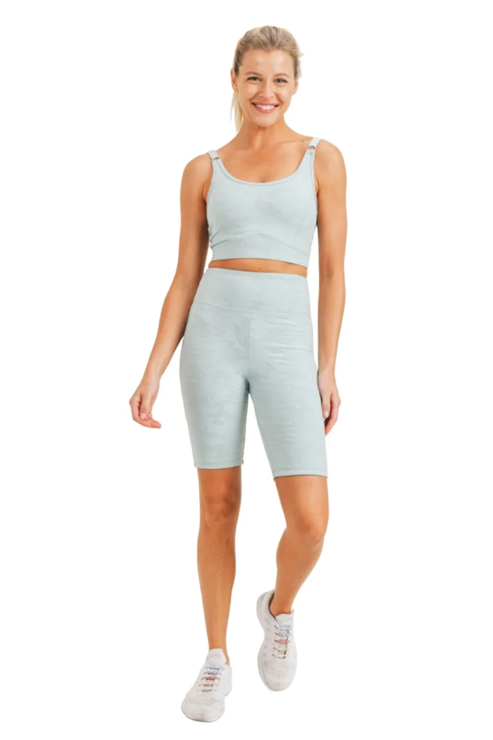 Mono B Camo Jacquard TACTEL? Sports Bra AT8034
