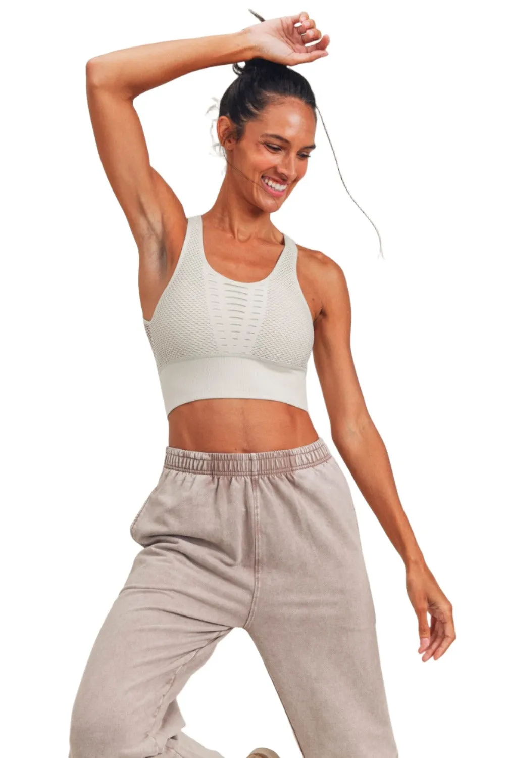 Mono B Laser Cut Sports Bra AT2249
