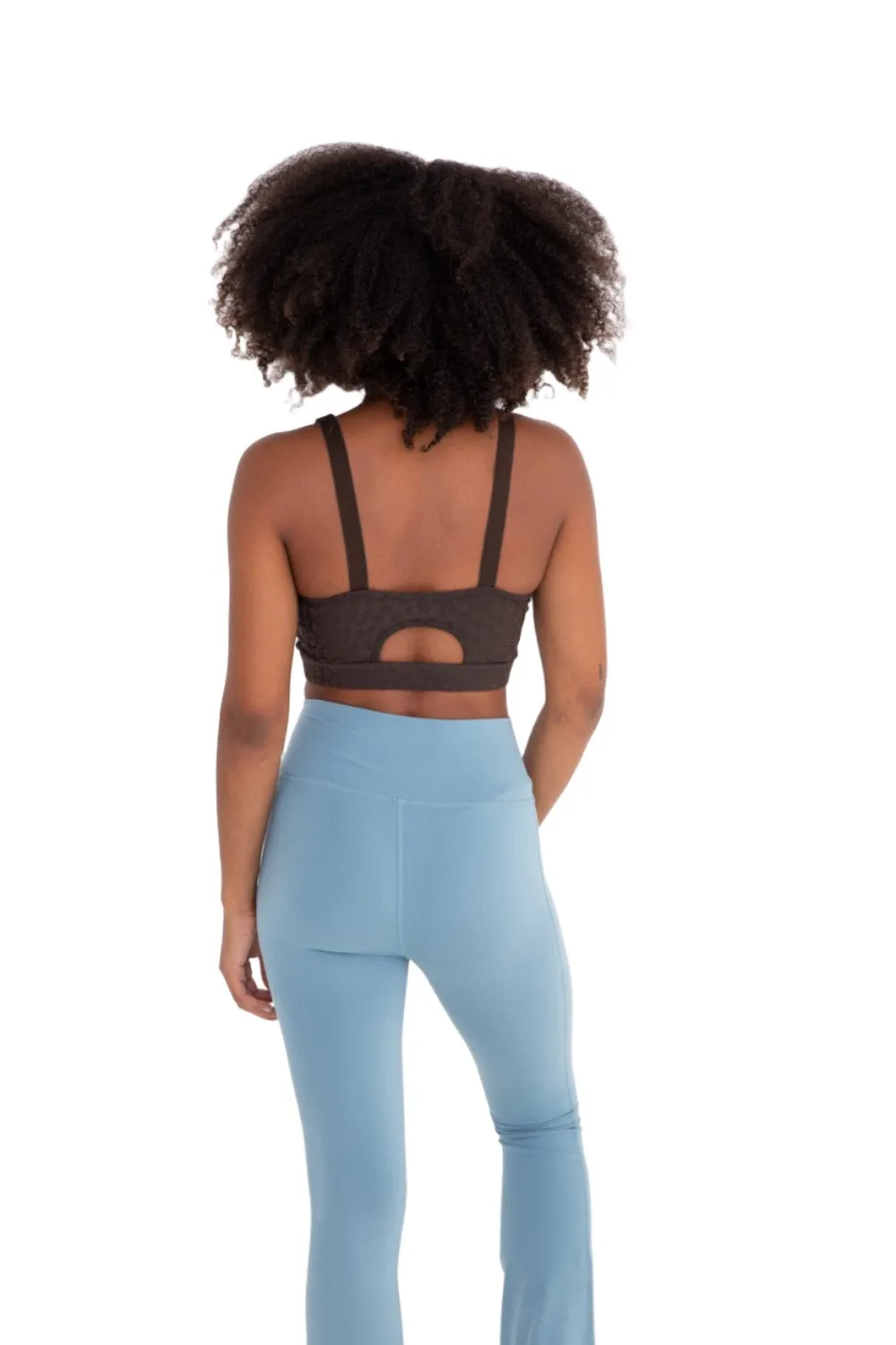 Mono B Leopard Jacquard TACTEL? Sports Bra AT8031