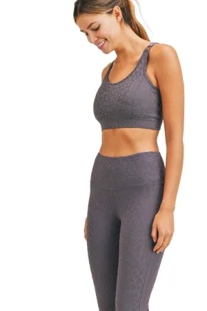Mono B Leopard Jacquard TACTEL? Sports Bra AT8031
