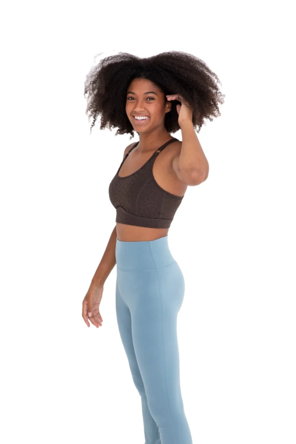 Mono B Leopard Jacquard TACTEL? Sports Bra AT8031