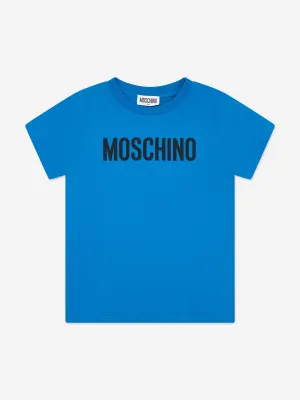 Moschino Kids Logo T-Shirt in Blue