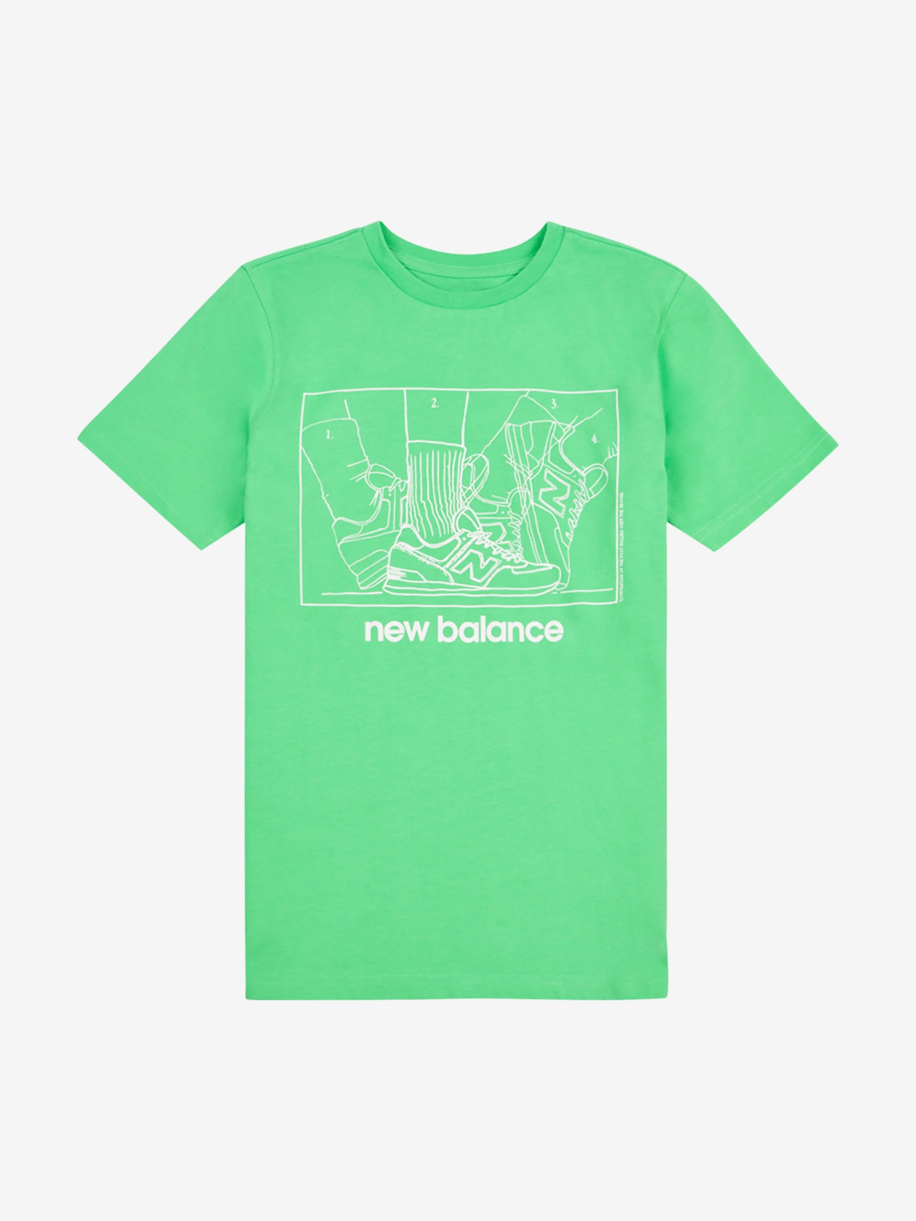 New Balance Boys In The Motion Graphic T-Shirt and Shorts Set in Green