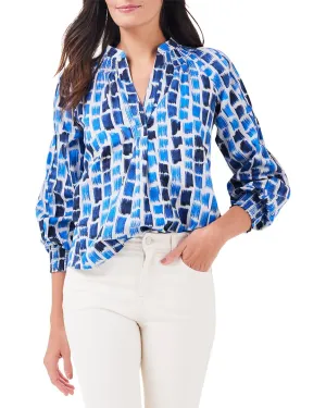 NIC ZOE Brushstroke Blues Top
