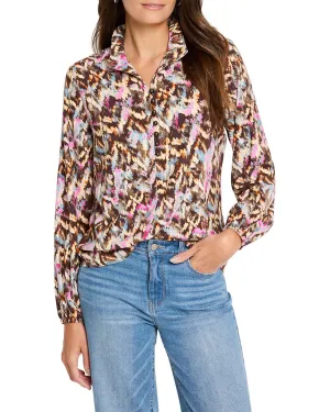 NIC   ZOE Painted Ikat Live In Top