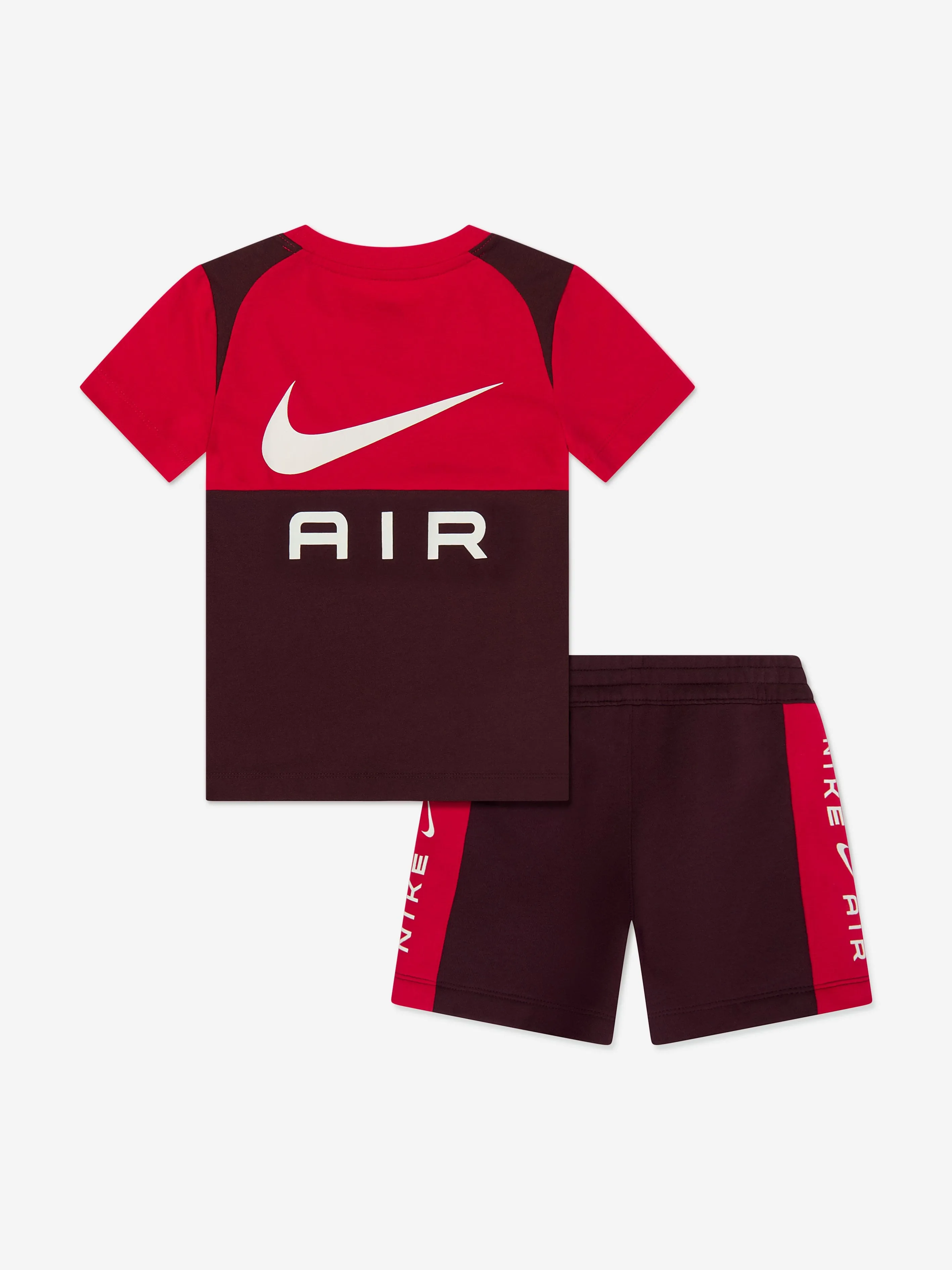 Nike Boys Air Fleece Short Set in Red