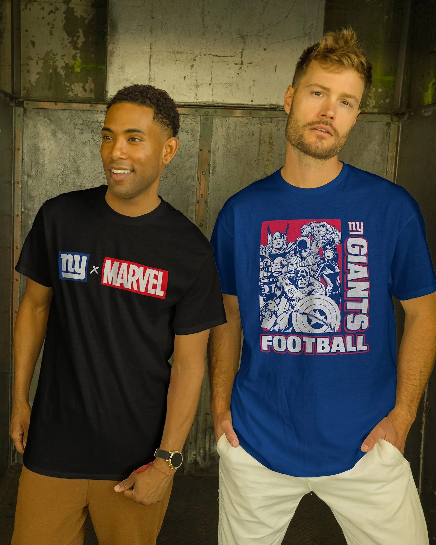 NY Giants x Marvel Logo Fan Tee