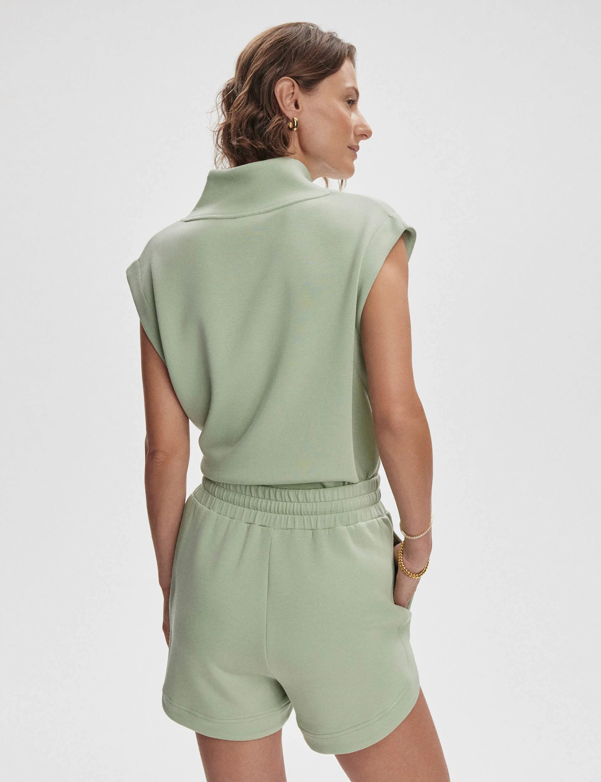 Ollie High Waisted Short 3.5" - Snow Sage