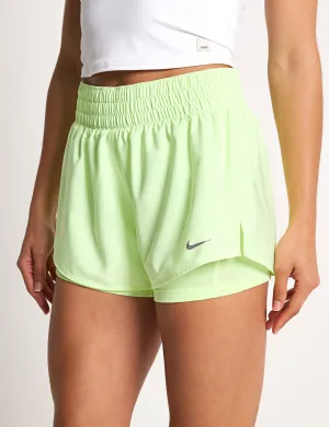 One Dri-FIT Mid-Rise 3" 2-in-1 Shorts - Barely Volt/Reflective Silver