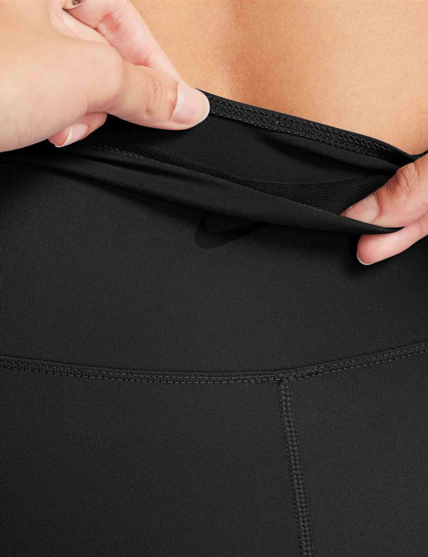 One High Waisted 8" Biker Shorts - Black