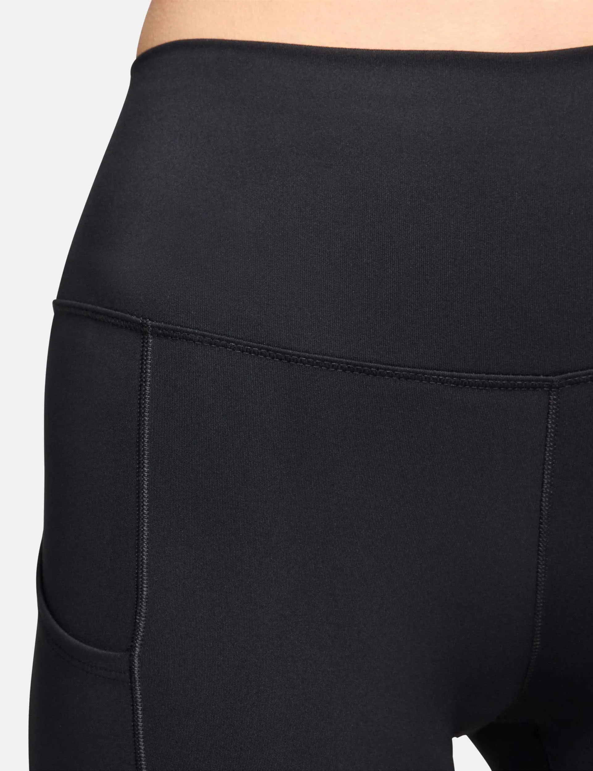 One High Waisted 8" Biker Shorts - Black