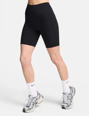 One High Waisted 8" Biker Shorts - Black