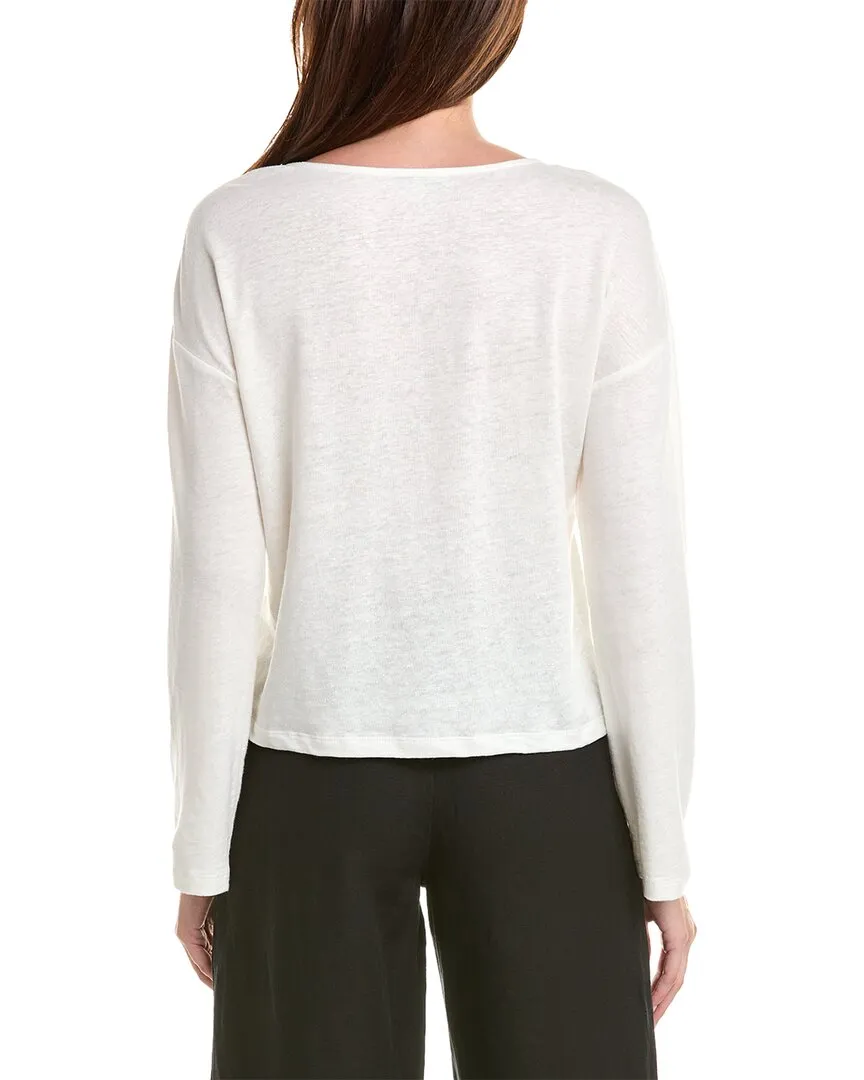 Onia Linen-Blend Jersey Boatneck Top