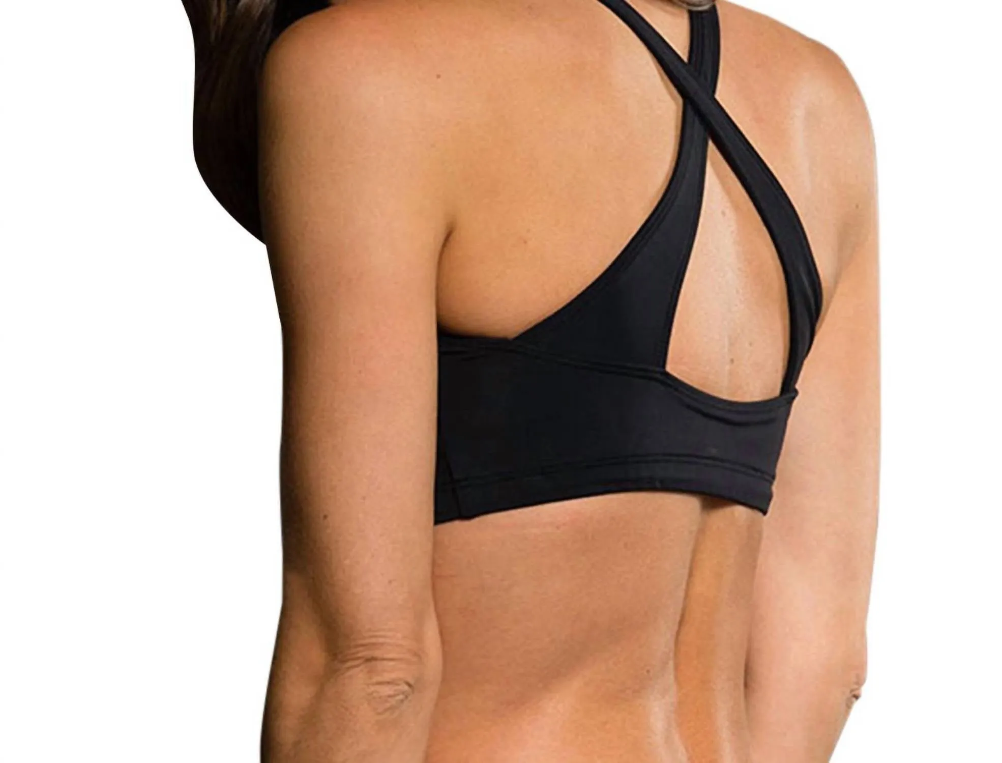 Open Heart Low Impact Sports Bra In Black
