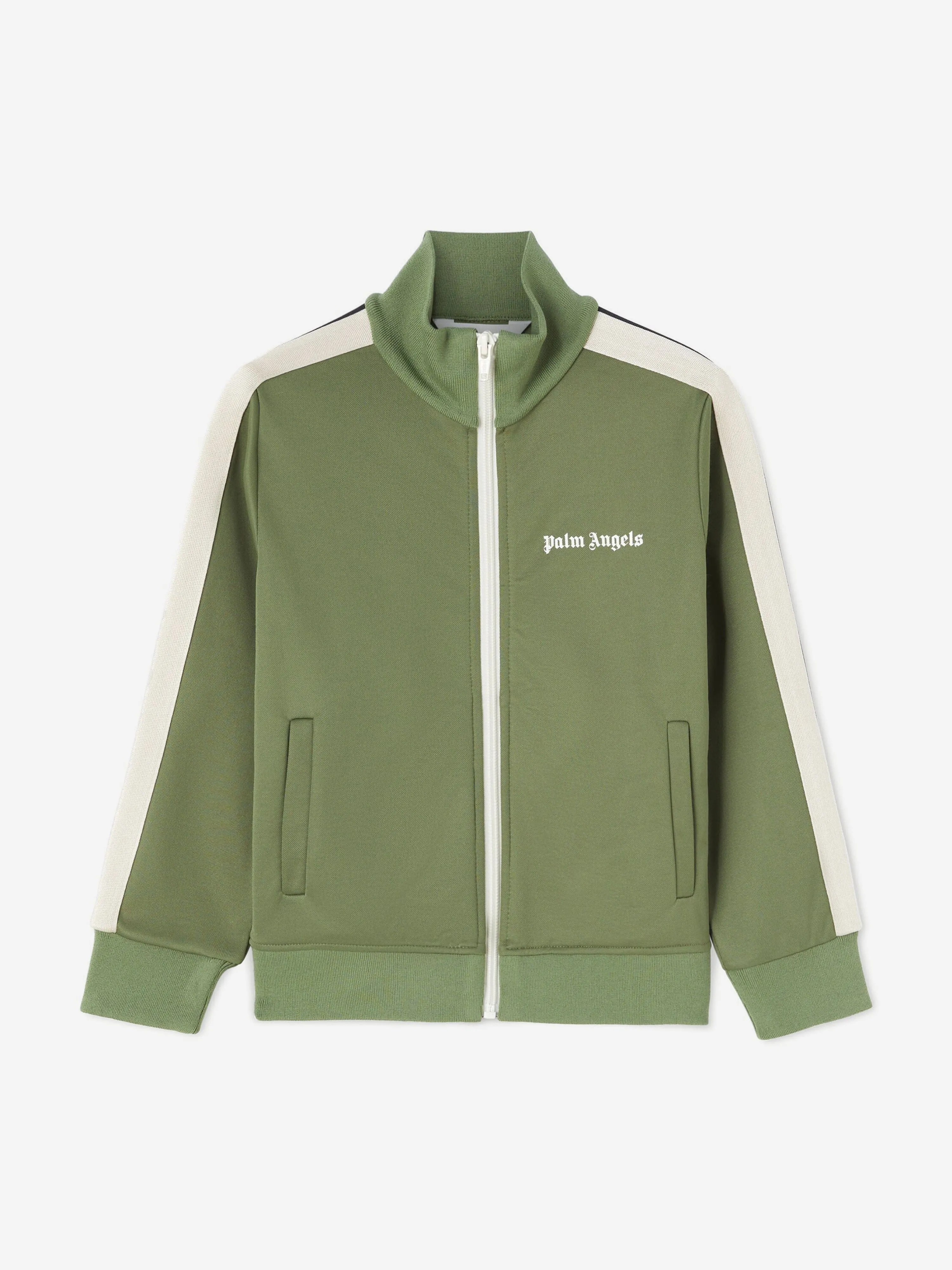 Palm Angels Boys Track Jacket in Green