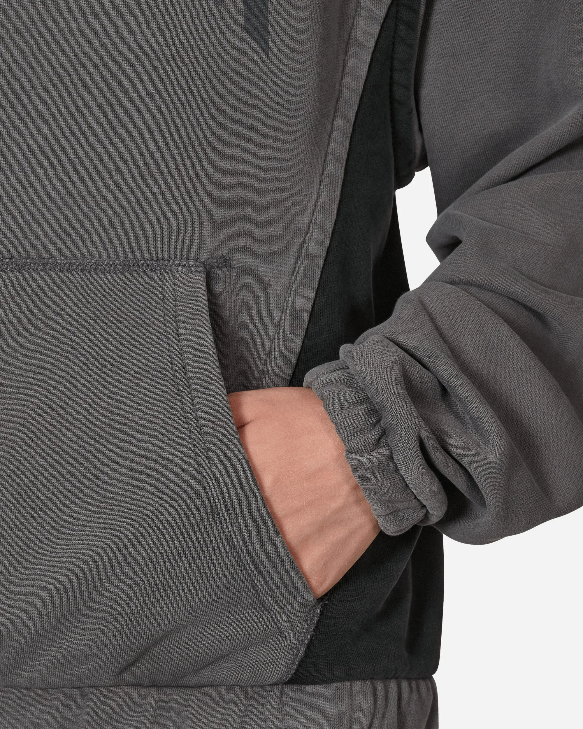 Panel Hooded Sweatshirt Grey / Black