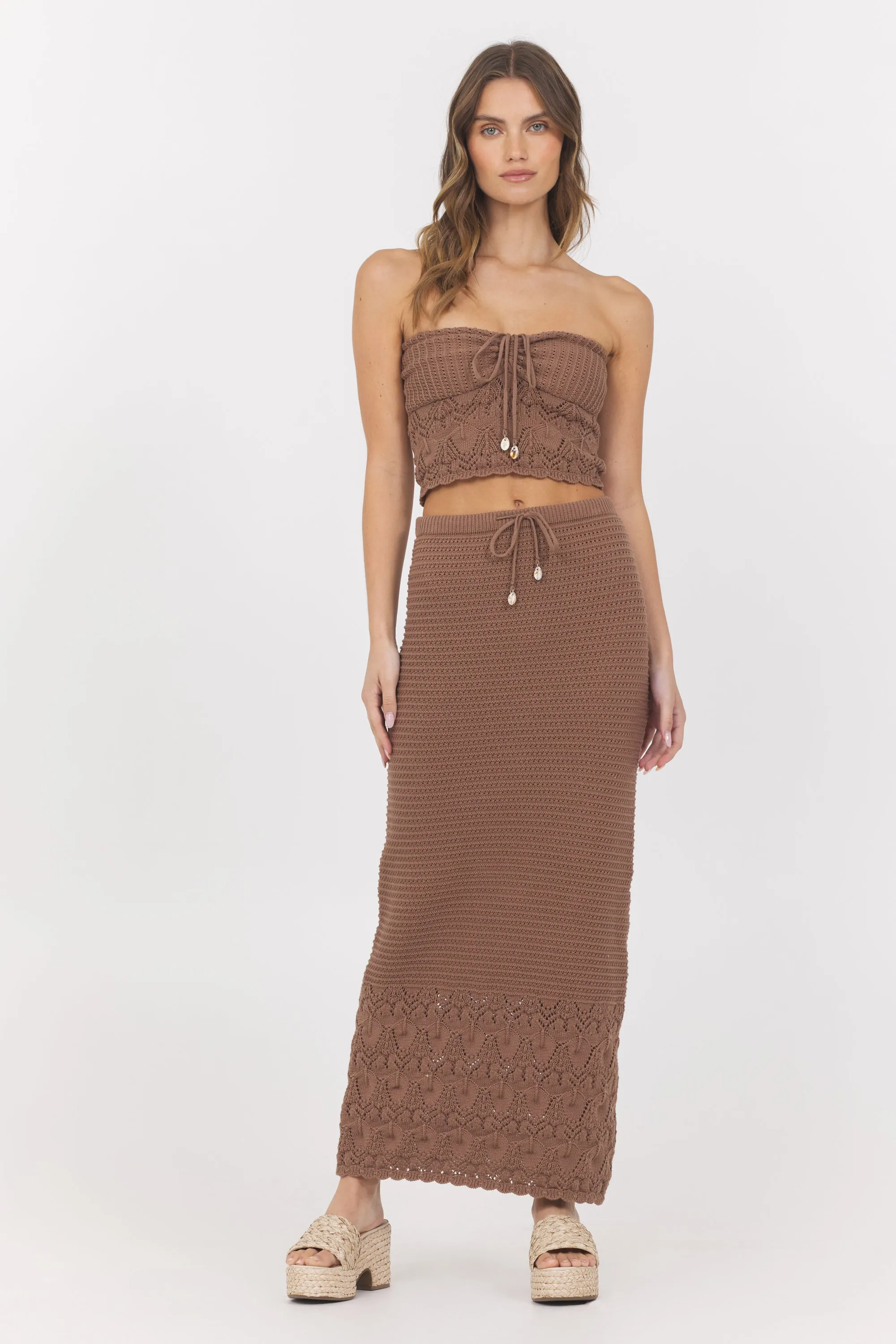 Pecan Crochet Tube Top