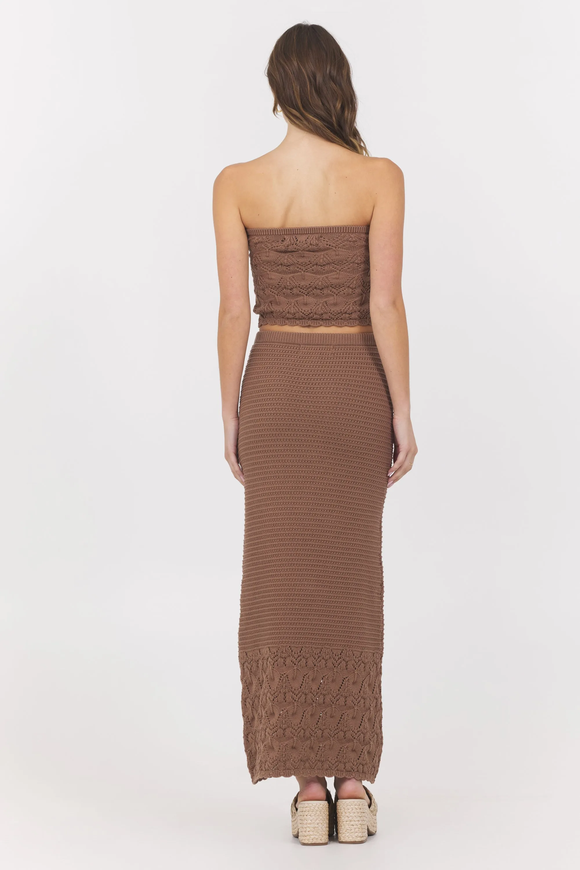 Pecan Crochet Tube Top
