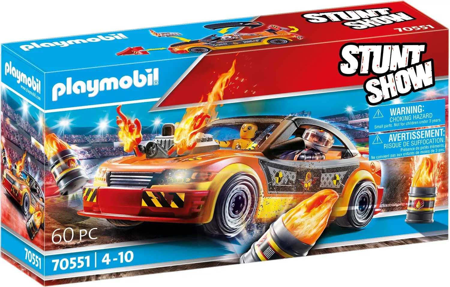 Playmobil Toys Playmobil 70551 Stunt Show Crash Car for Children Ages 4 - 10