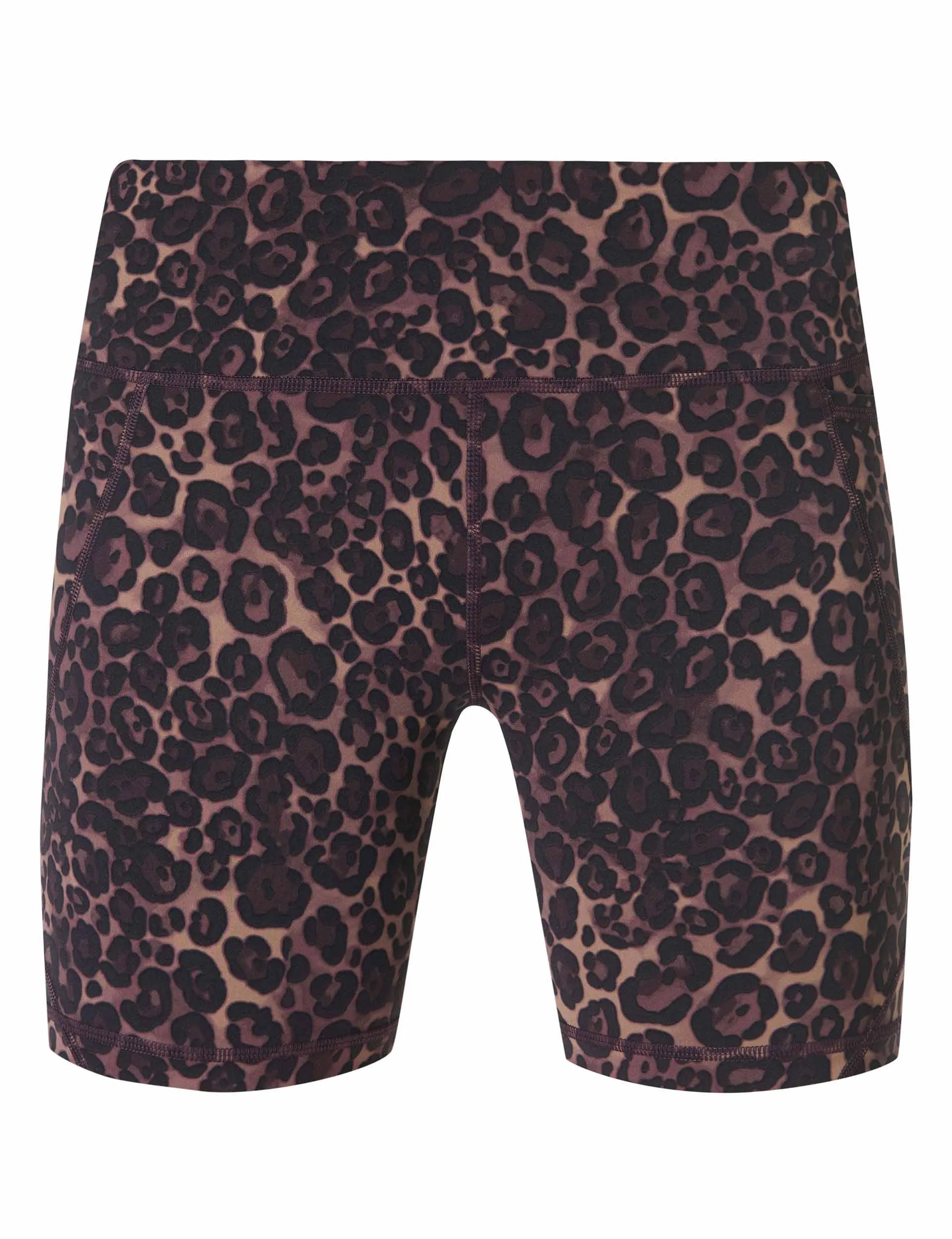 Power 6" Cycling Shorts - Brown Wild Leopard Print