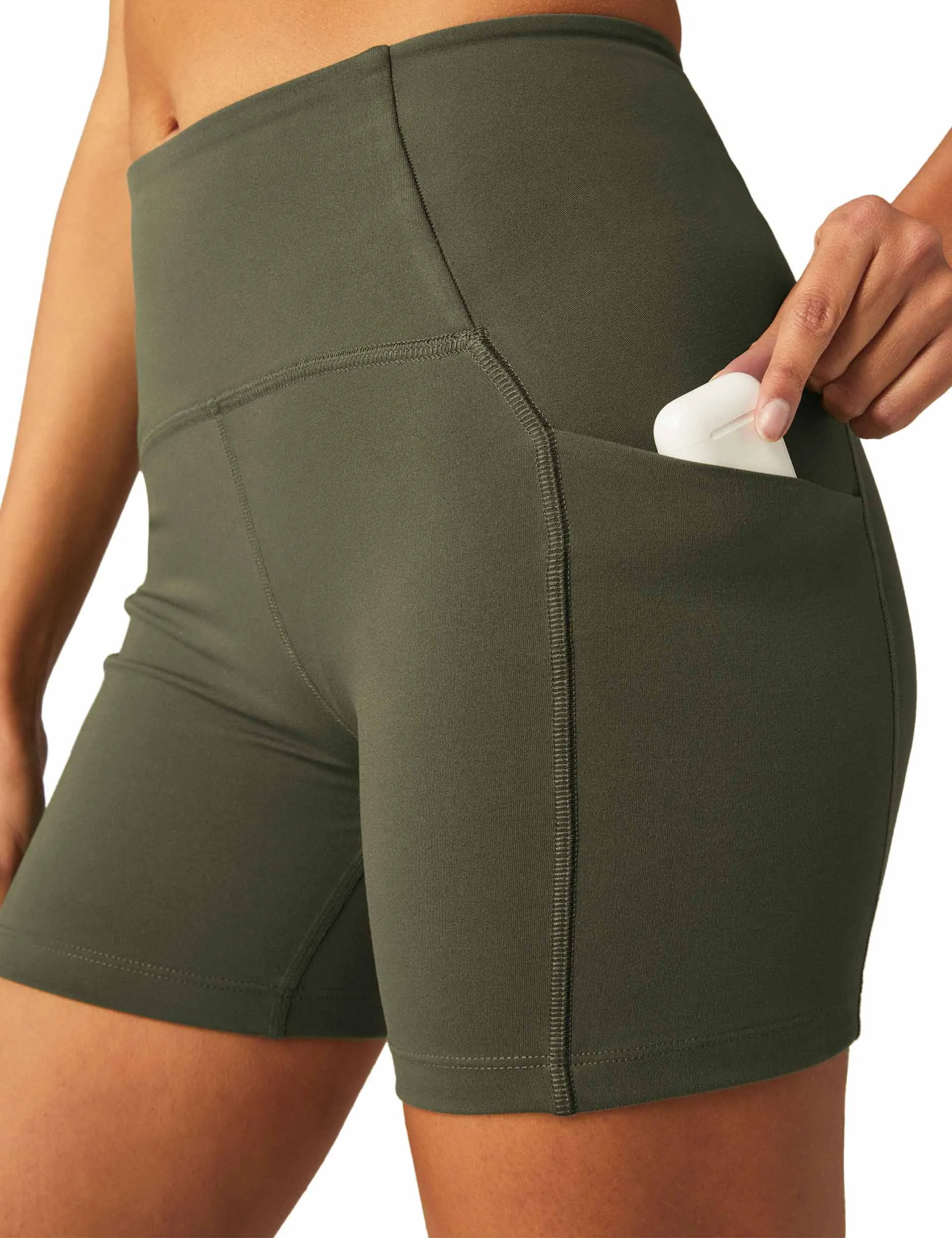 POWERBEYOND Strive Pocket Biker Short - Modern Olive