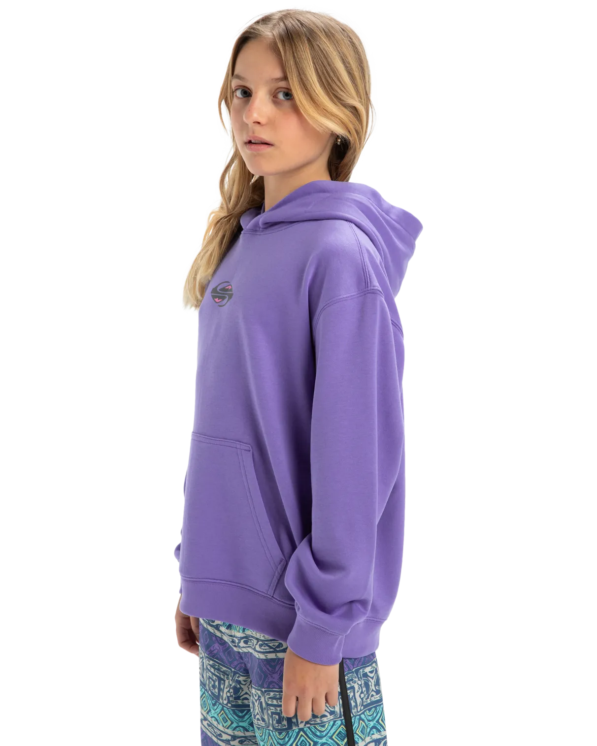 Quiksilver Clothing Boys Apog Heritage Hoodie in Dusted Peri