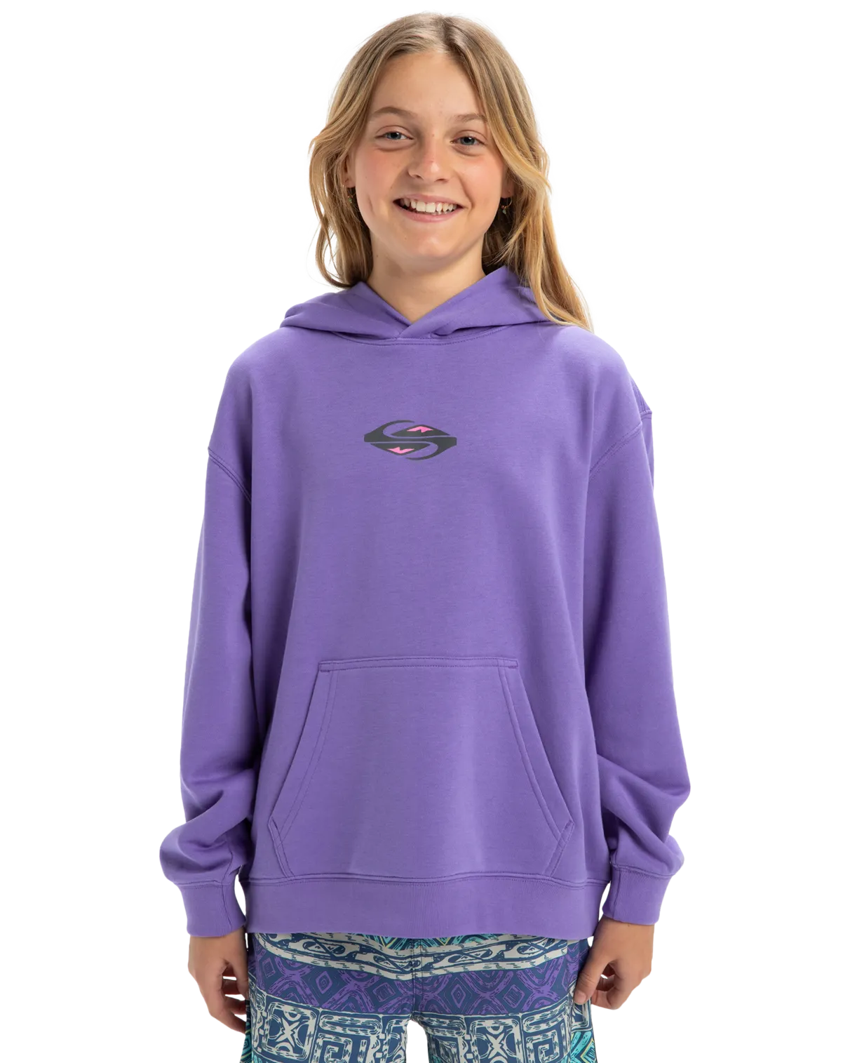 Quiksilver Clothing Boys Apog Heritage Hoodie in Dusted Peri