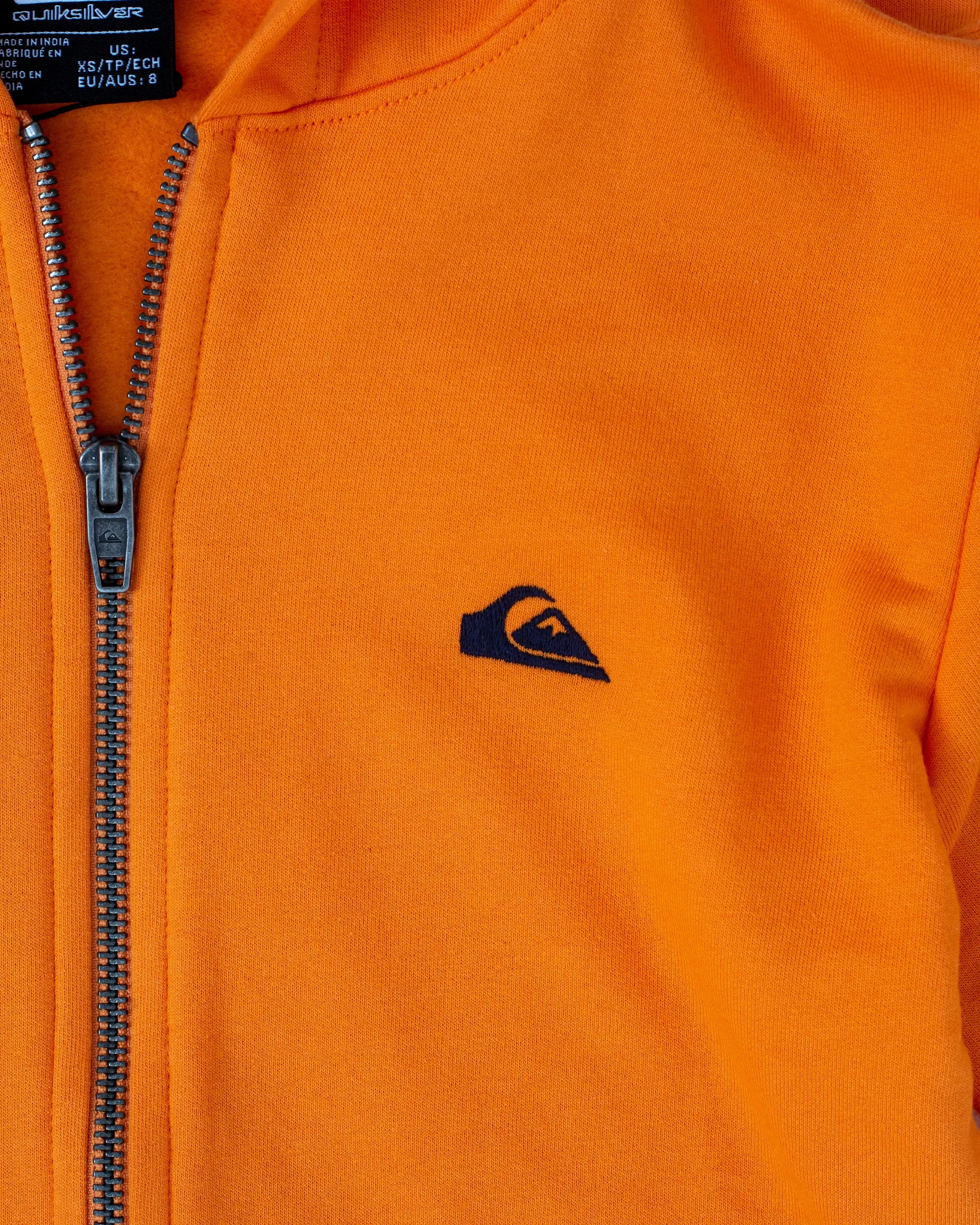 Quiksilver Clothing Boys Basic Zip Hoodie in Tangerine