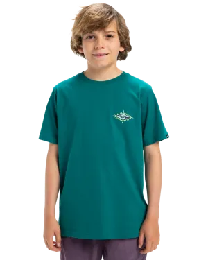 Quiksilver Clothing Boys EV Beach Blast T-Shirt in Teal Green