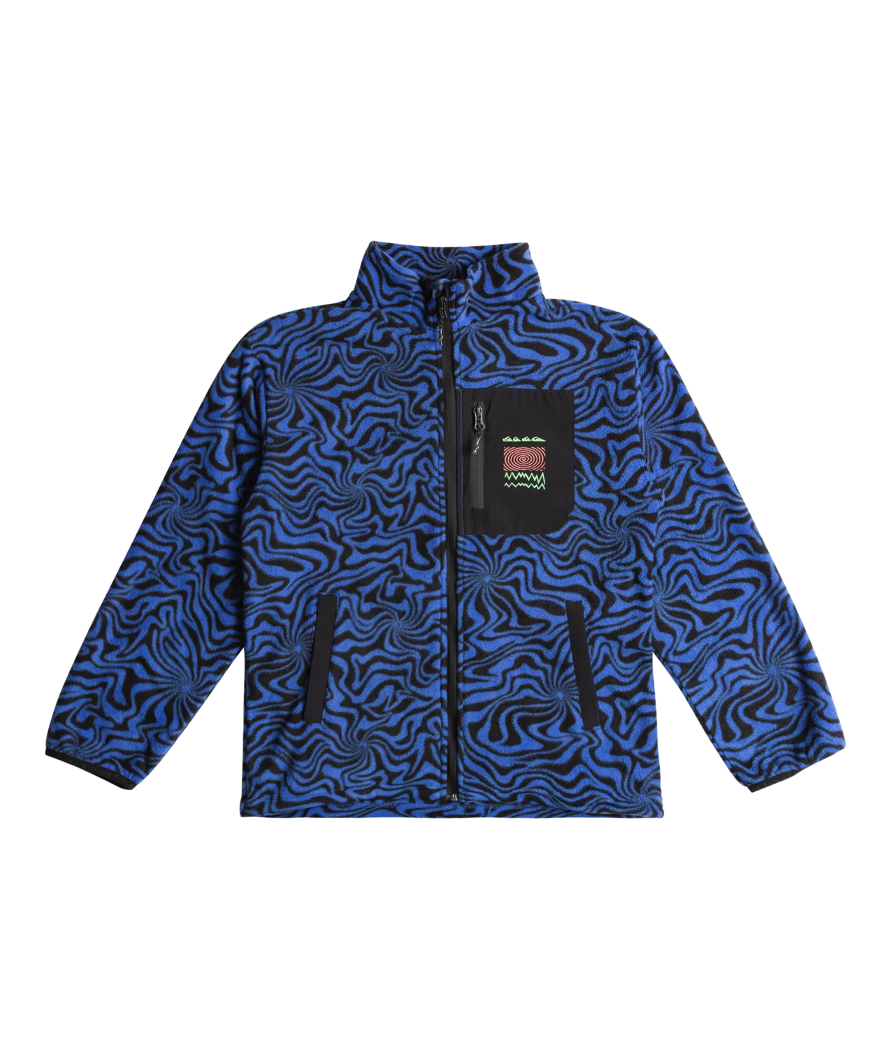 Quiksilver Clothing Boys Ice Fields Full Zip Fleece Jacket in Nebulas Blue