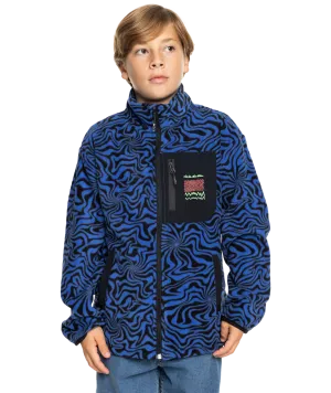 Quiksilver Clothing Boys Ice Fields Full Zip Fleece Jacket in Nebulas Blue