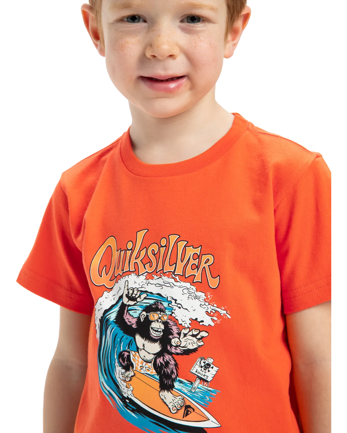 Quiksilver Clothing Boys Kong Story T-Shirt in Tigerlily