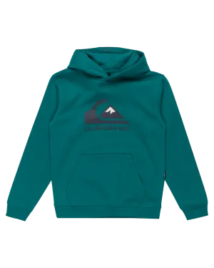 Quiksilver Clothing Boys Logo Hoodie in Teal Green