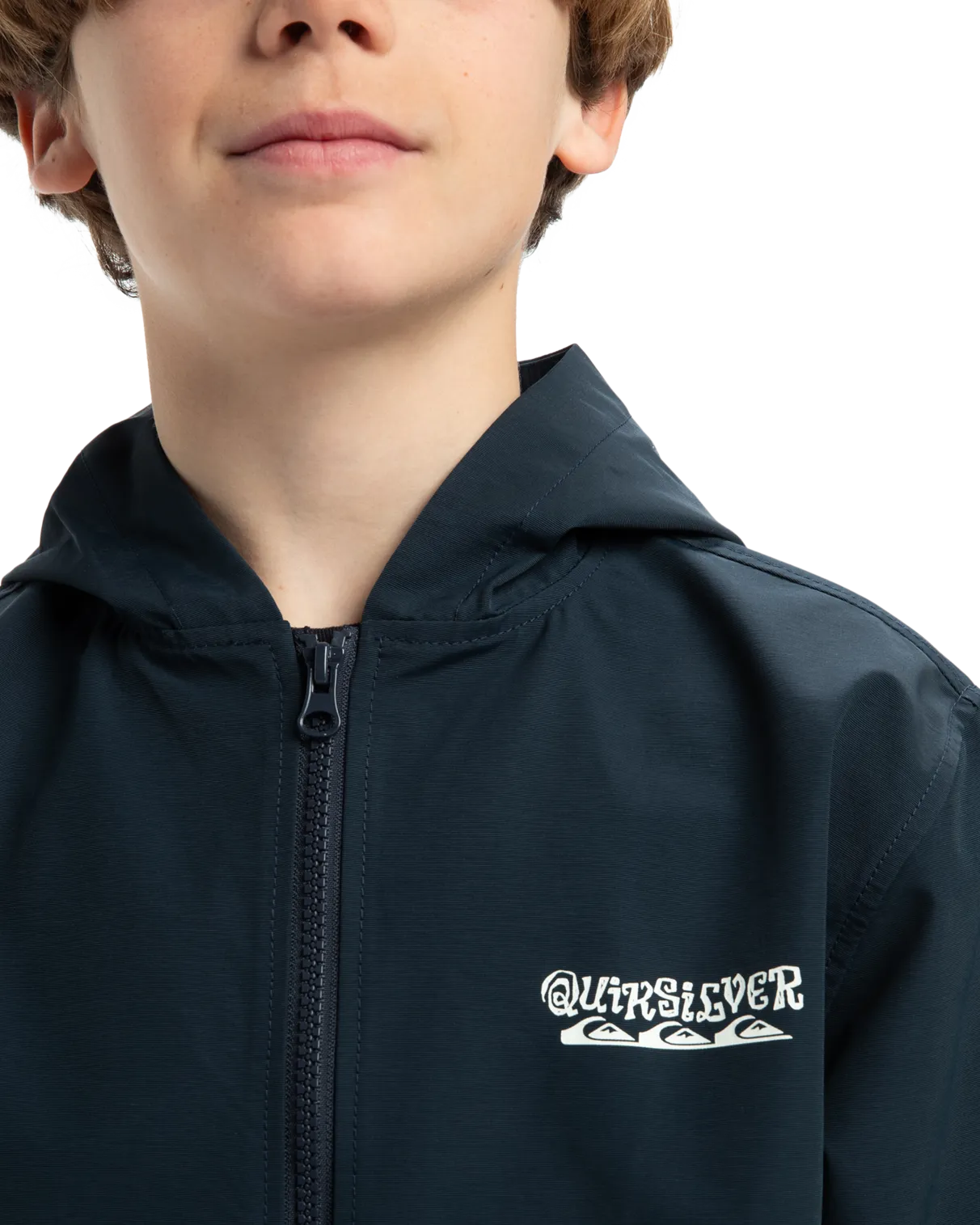 Quiksilver Clothing Boys Rain Cloud Hooded Jacket in Dark Navy