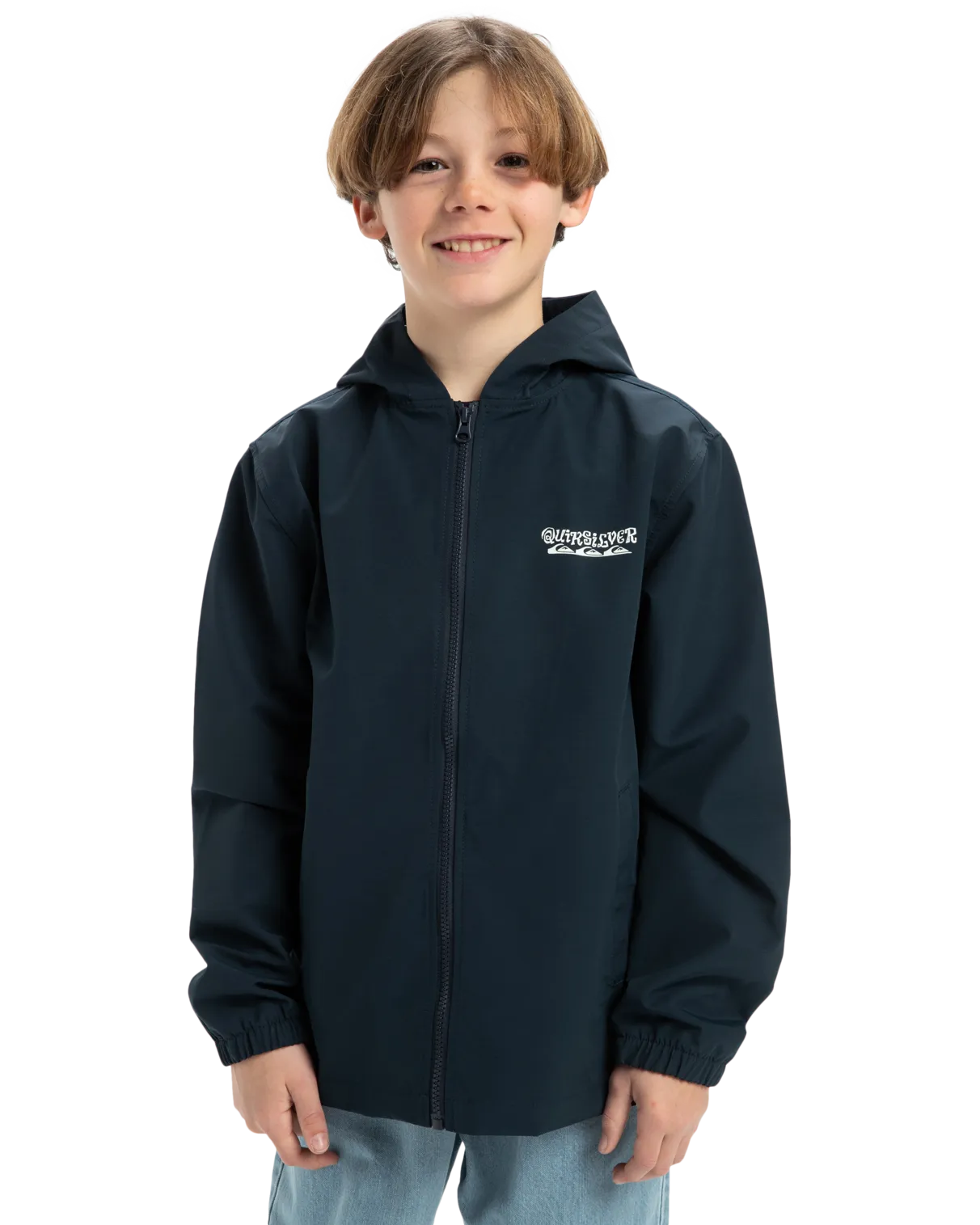 Quiksilver Clothing Boys Rain Cloud Hooded Jacket in Dark Navy
