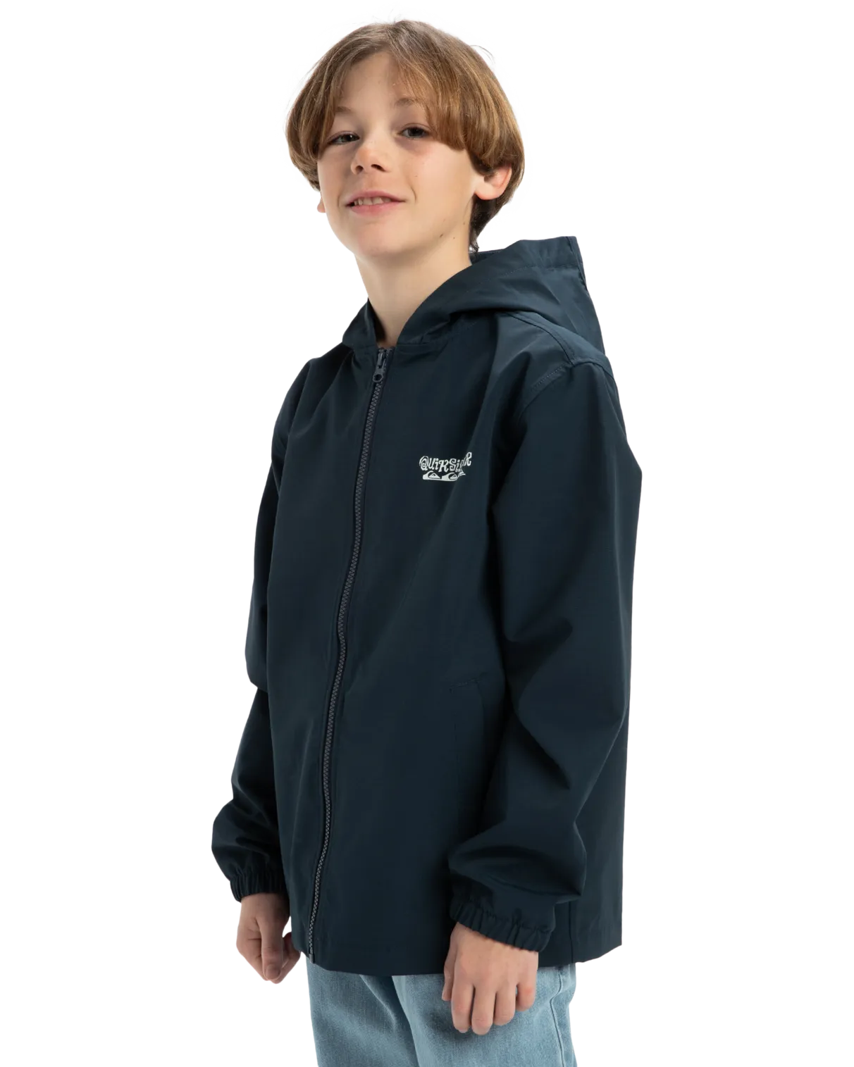 Quiksilver Clothing Boys Rain Cloud Hooded Jacket in Dark Navy