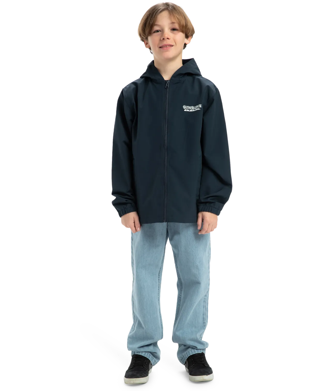 Quiksilver Clothing Boys Rain Cloud Hooded Jacket in Dark Navy