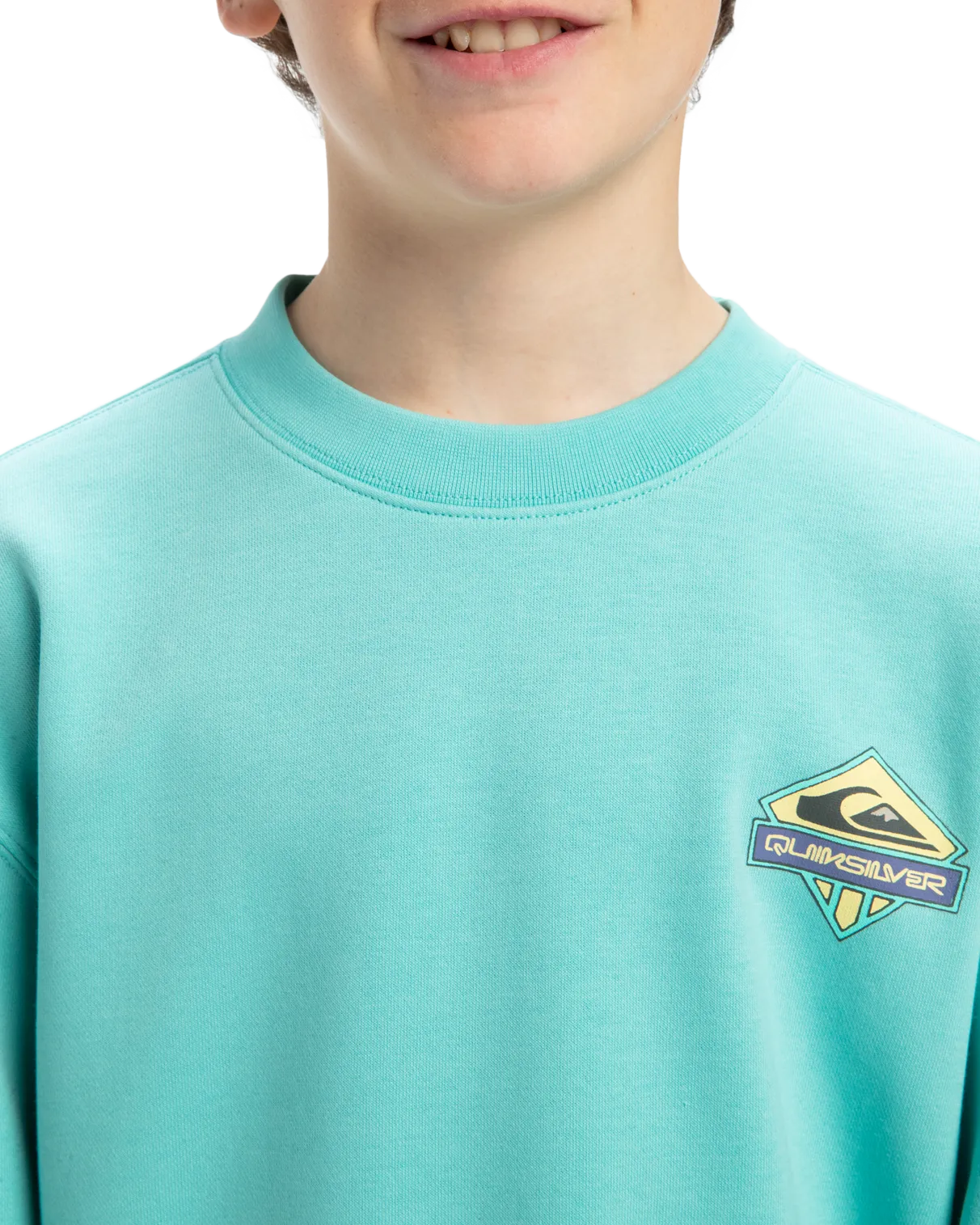 Quiksilver Clothing Boys Spin Cycle Sweatshirt in Aqua Sky
